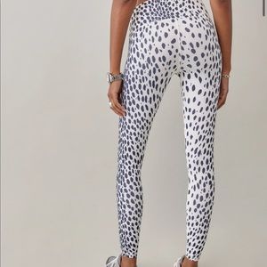 Reformation Leggings Ecomove Blue and White Cheetah